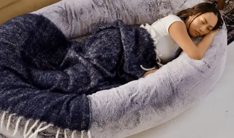 This Cozy Human Dog Bed is the Internet’s Favorite Comfort Trend